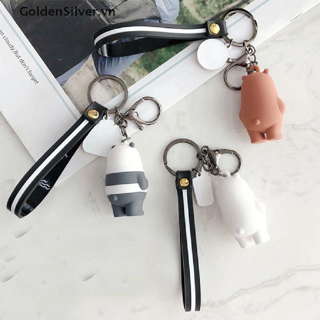 Móc Khóa Hình we bare bears Băng Giá Sưu Tầm