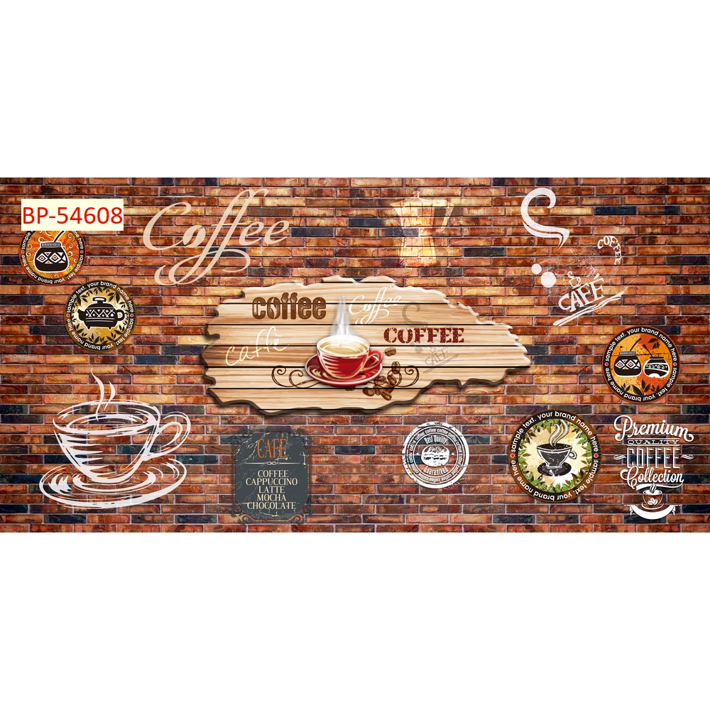 Tranh dán tường vải lụa 3D giành cho Quán Cafe, Trà Sữa, Trang Trí Cửa Hàng