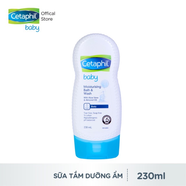 Sữa tắm dưỡng ẩm dành cho bé CETAPHIL BABY MOISTURIZING WASH&amp; BATH 230ml