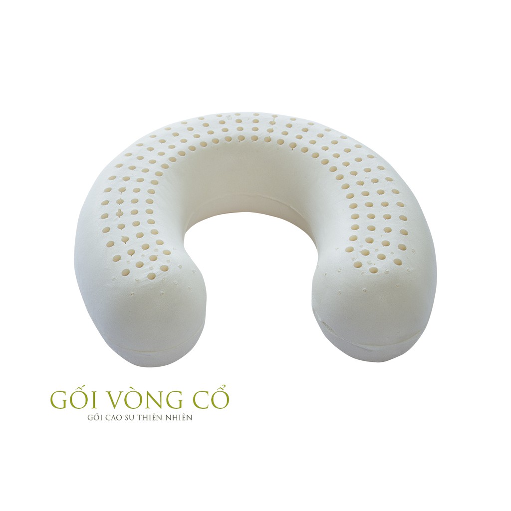 Gối cao su thiên nhiên vòng cổ Vạn Thành 26x28cm+ Kèm theo vỏ áo cùng kích thước