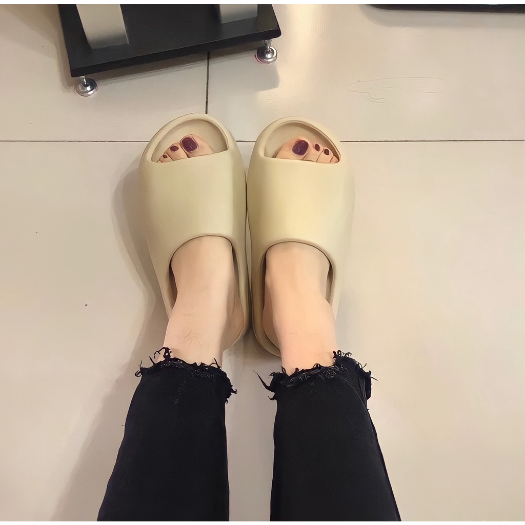 Dép lê quai ngang Yz slide màu Hồng Trơn tăng chiều cao siêu bền