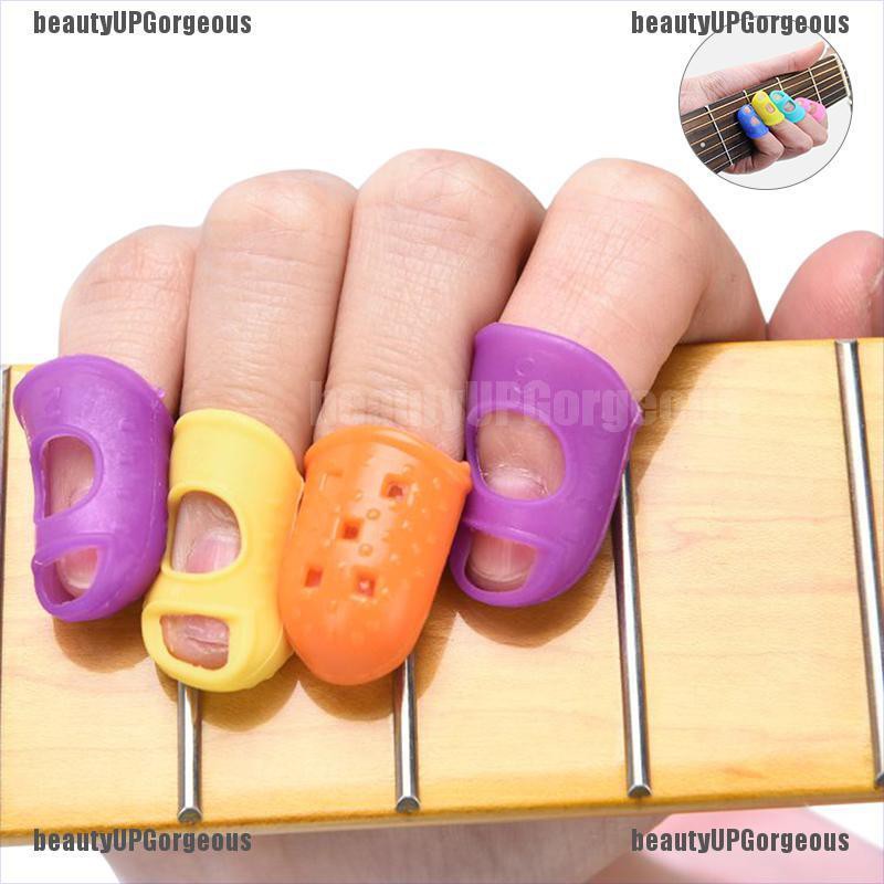 Set 4 Miếng Silicone Bảo Vệ Ngón Tay Khi Chơi Đàn Guitar