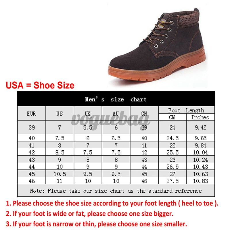 Men Work Safety Boot Hiking Steel Toe Cap Công Trường