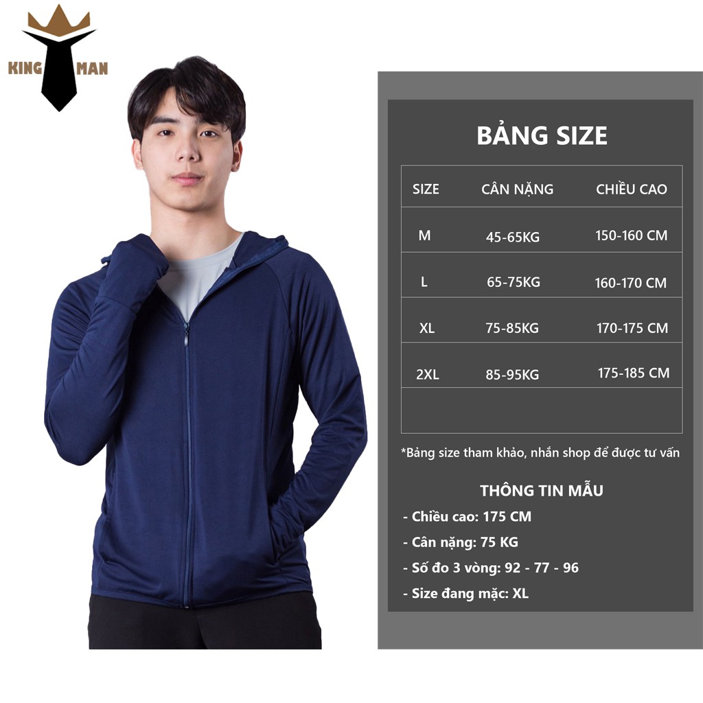 Áo Chống Nắng Nam Nữ Cao Cấp, Chống Tia UV, Co Giãn 4 Chiều Hè 2021 Kingman | BigBuy360 - bigbuy360.vn