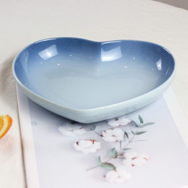 Đĩa Đá Màu Hình Trái Tim Cỡ Lớn 20cm Sáng Tạo Thời Trang Pháp