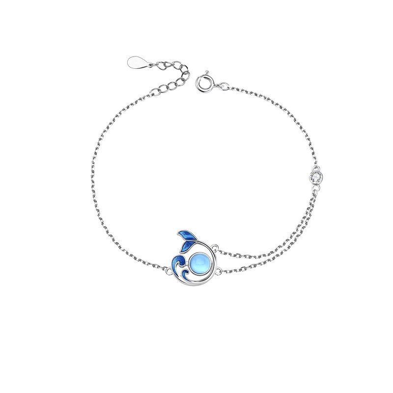 Vòng Đeo Tay Hình Đuôi Nàng Tiên Cá Bằng Epoxy Nhỏ Xinh Làm Quà Tặng Cho Bạn