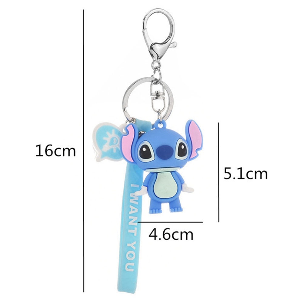 DISNEY Móc khóa hình chuột Mickey Stitch dễ thương
