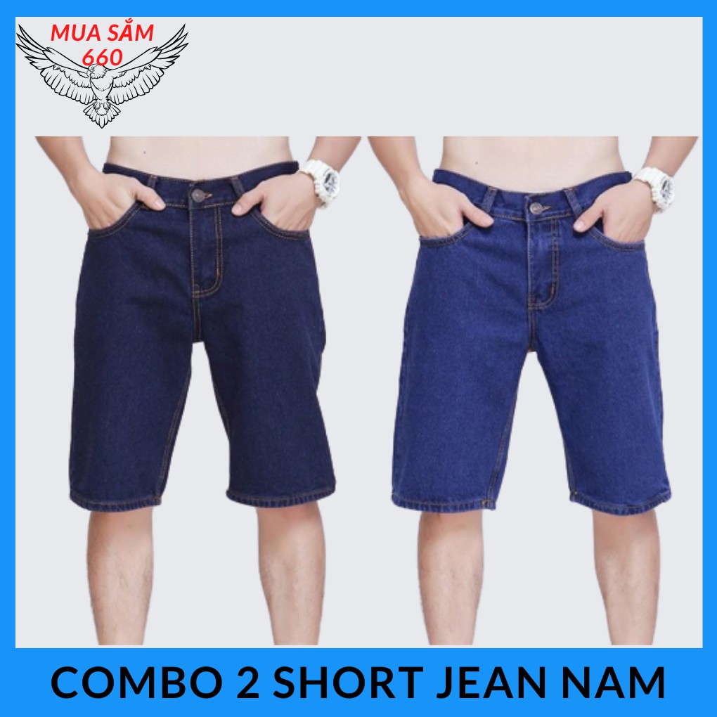 Xả kho 2 quần short jean nam size từ 27 đến 36, quần đùi nam không co dãn-MS049