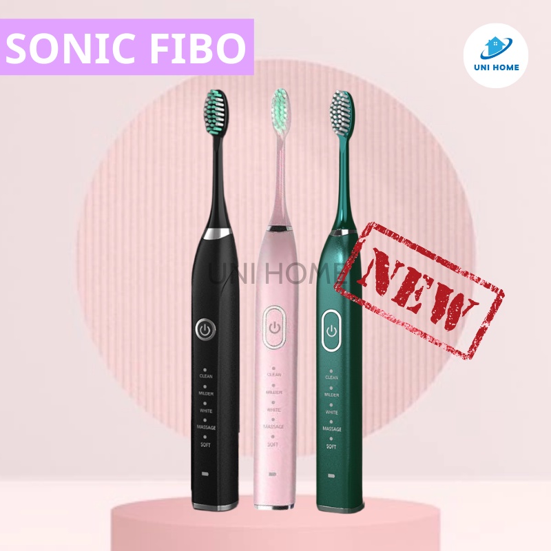 Bàn chải điện Sonic FIBO - Bàn chải đánh răng điện công nghệ rung sóng âm cao cấp- Bảo hành 3 tháng