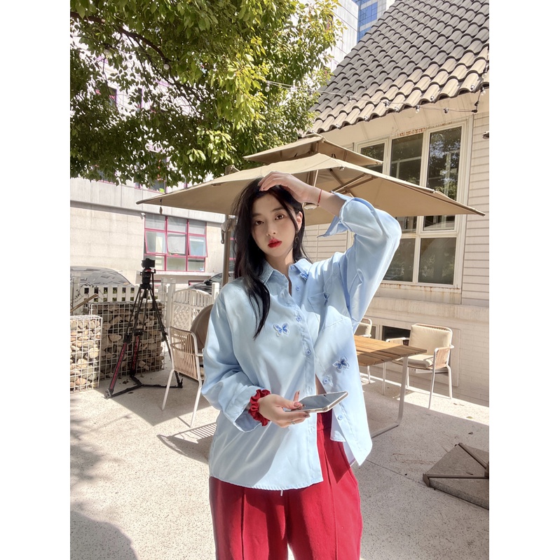 Áo Sơ Mi Nữ Dài Tay Họa Tiết Hoạt Hình Thời Trang