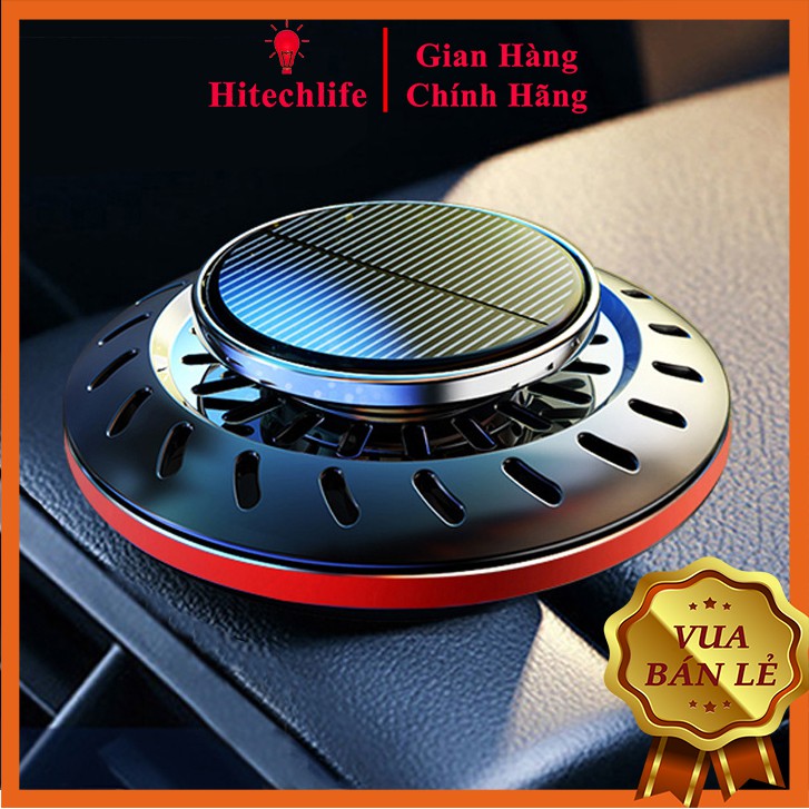 Nước Hoa Ô Tô Mini Đĩa Bay UFO Pin Năng Lượng Mặt Trời - Nước Hoa Xe Hơi Cao Cấp Hitechlife Tặng Lọ Tinh Dầu Thơm Gỗ Sồi