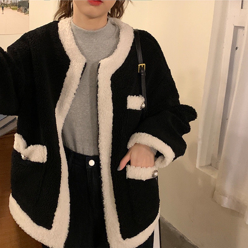 Áo khoác len dáng rộng thời trang mùa thu dành cho nữ