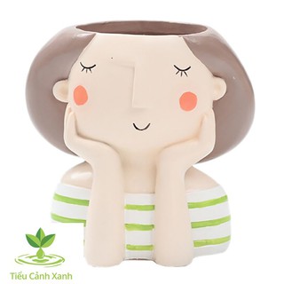 Chậu cây cô gái mơ mộng mắt hí - Chậu trồng cây