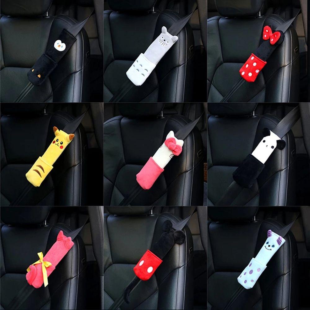 Vỏ Bọc Dây Đai An Toàn Xe Hơi Họa Tiết Chuột Mickey / Pikachu Dễ Thương Cho Bé Gái