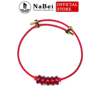 Vòng tay đồng điếu đá mã não tự nhiên phù hợp mộc, hỏa, thổ nb217 - phong thuỷ nabei store
