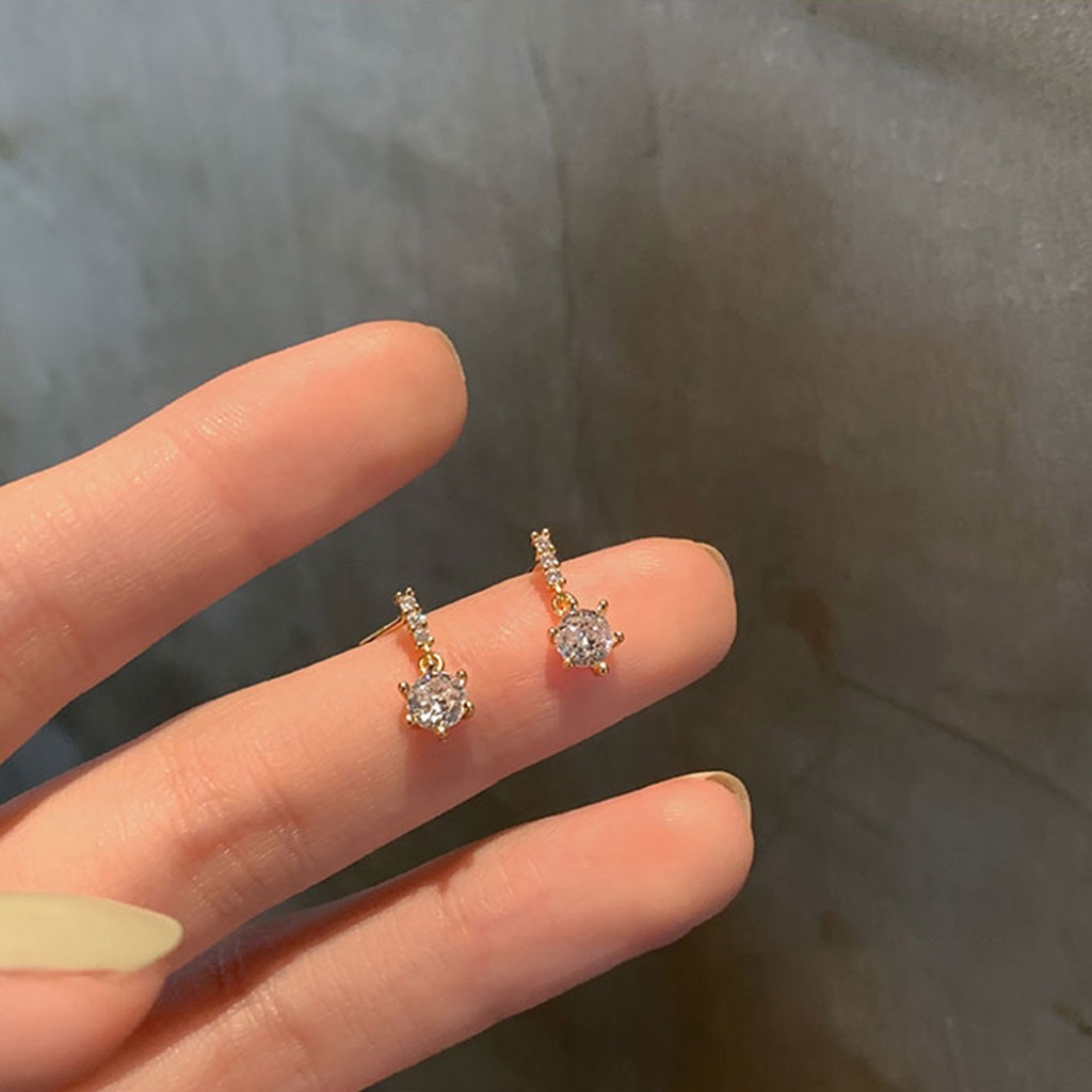Khuyên Tai Đính Đá Zircon Mini Cao Cấp Mẫu Mới 2022 Dành Cho Bạn Nữ