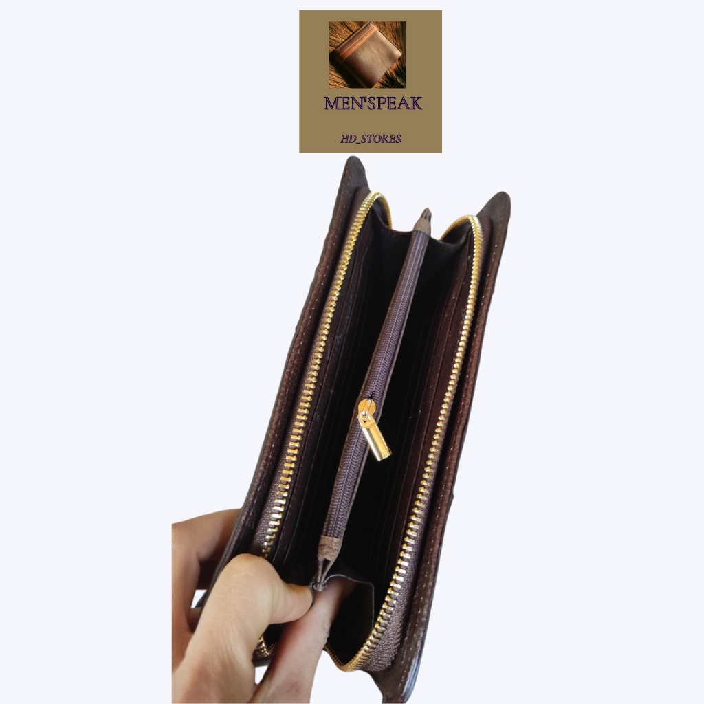 Ví da cá sấu nam, ví cầm tay  da cá sấu 1 khóa.