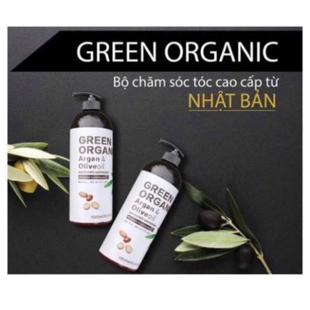 Dầu gội GREEN ORGANIC phục hồi tóc hư tổn khô sơ kiềm dầu sạch gàu, hương thơm nước hoa cặp gội xả 100ml chính hãng