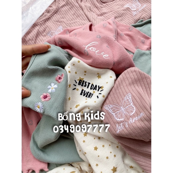 Áo Thu Đông Bé Gái Thêu Nổi GJ