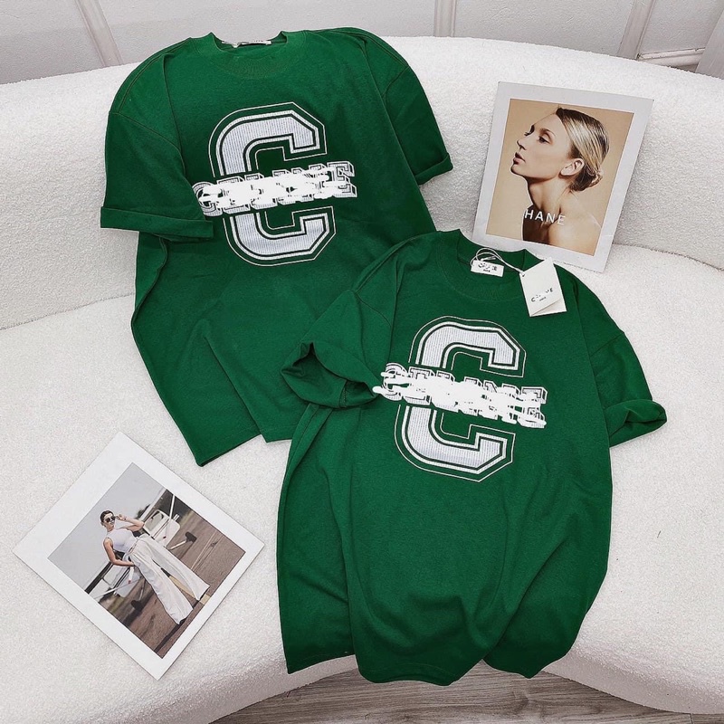 Áo thun cotton áo phông chữ C chưa bao giờ hết hot chất COTTON su form rộng nam nữ
