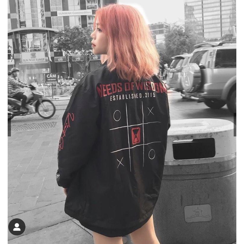ÁO KHOÁC DÙ NAM NỮ UNISEX CAO CẤP BABO IN CHỮ NEEDS OF WISDOM CỰC CHẤT-NL12385