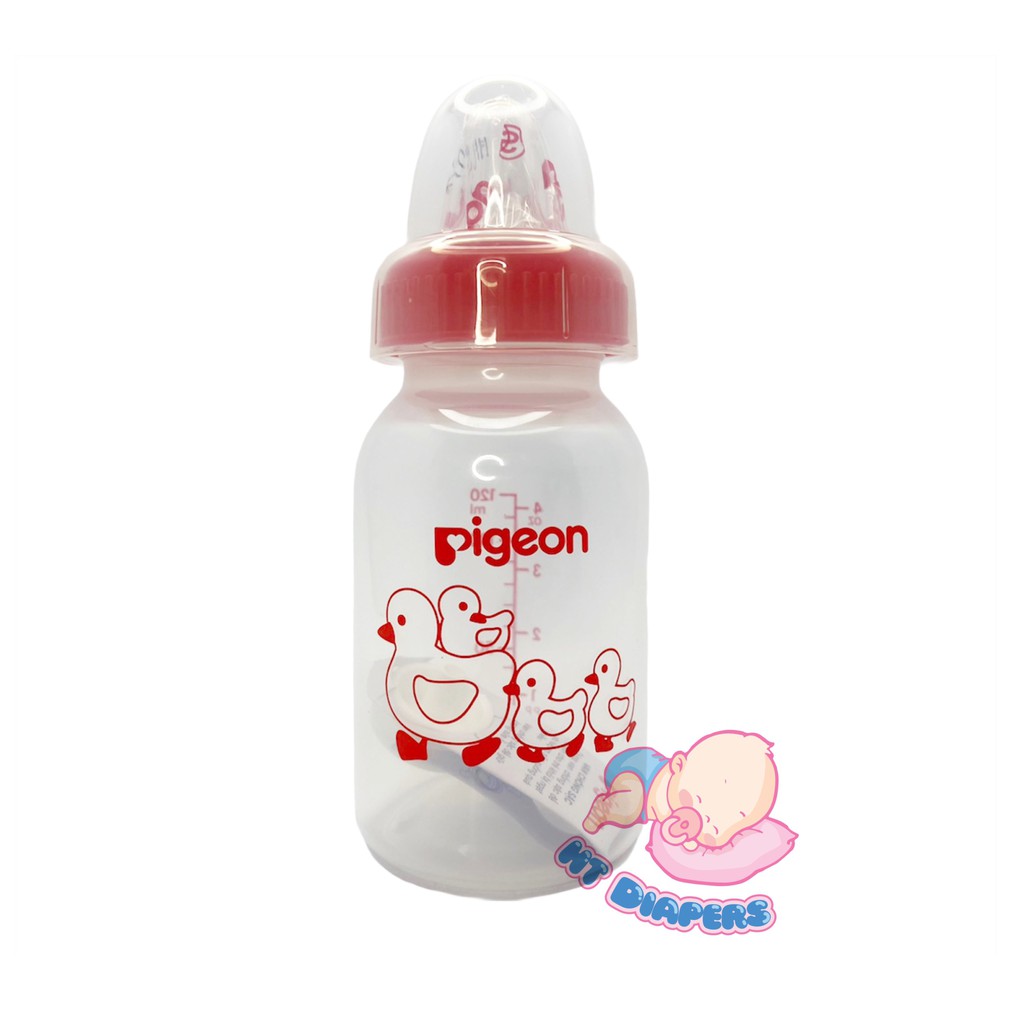 Bình Sữa Pigeon Cổ Hẹp Nhựa PP Tiêu Chuẩn 120ml/240ml - Có Tem Chống Giả