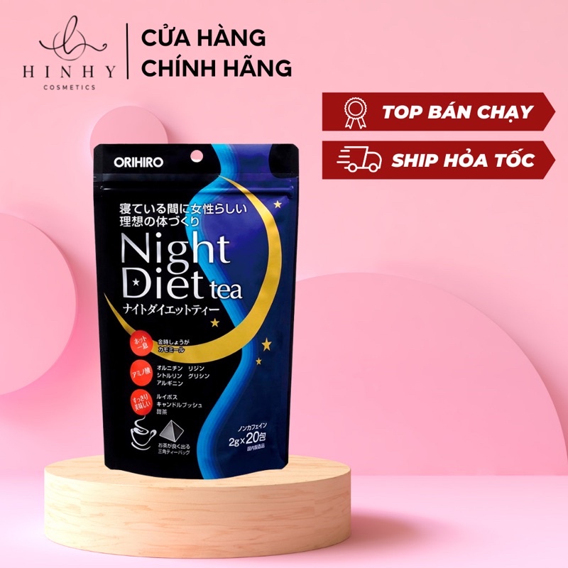 Trà Orihiro Night Diet Tea Nhật Bản (túi 20 gói)