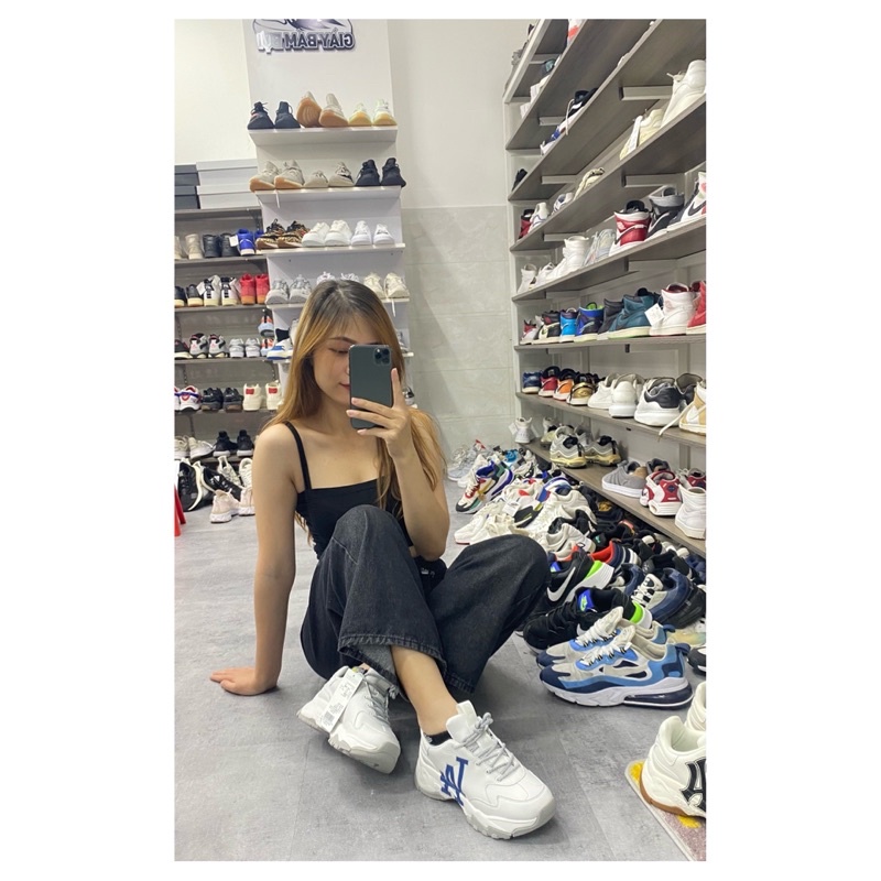 Giày MLB chunky chữ LA Dodgers Sneakery - fullbox