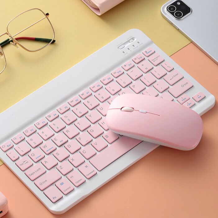 🔥🔥🔥Bàn Phím Bluetooth Không Dây 10 inch/ Chuột Không Dây Trọng Lượng Nhẹ Cho Điện Thoại / iPad
