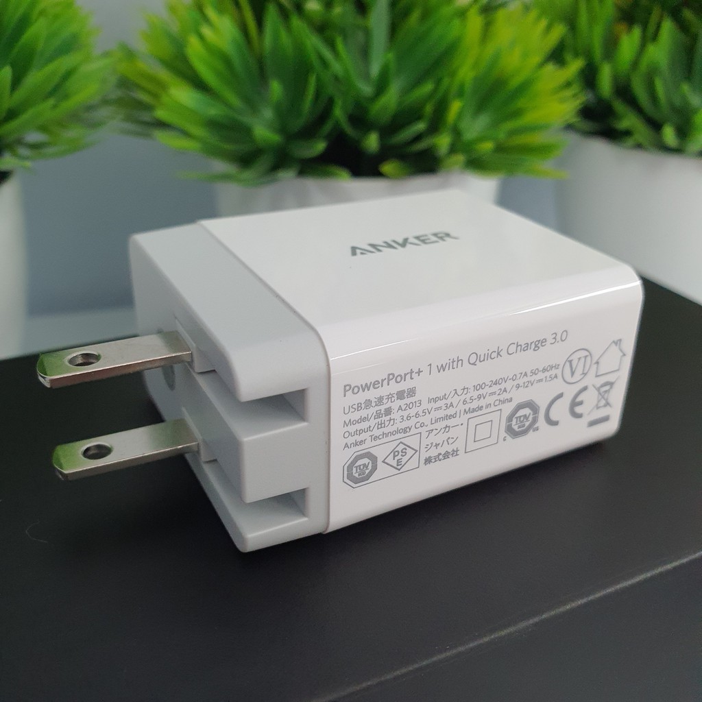 Củ Sạc Anker 1 Cổng 18w, Quick Charge 3.0  -  - A2013, Nobox, Cam Kết Chính Hãng Anker