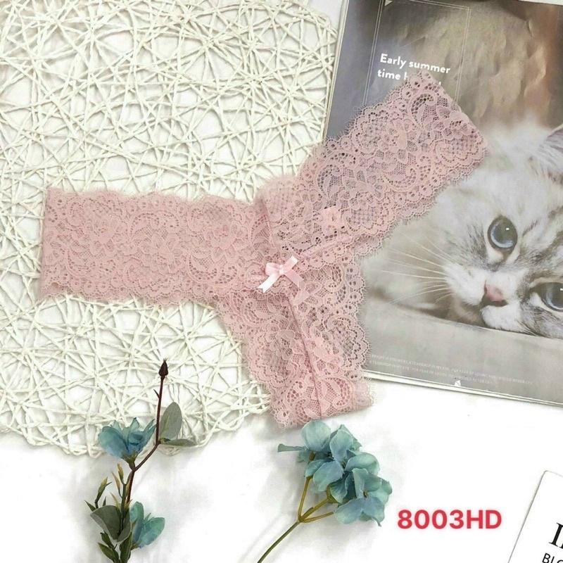 Quần lót ren chữ T gam màu pastel siêu yêu 8003