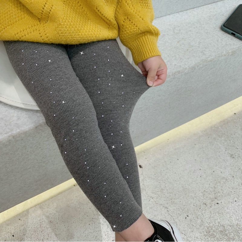 Quần legging vải nỉ phong cách thời trang xuân thu cho bé gái