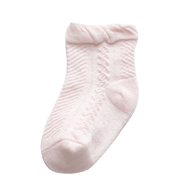 Vớ Lưới Cotton Mềm Mại Thoáng Khí Màu Trơn Dành Cho Bé