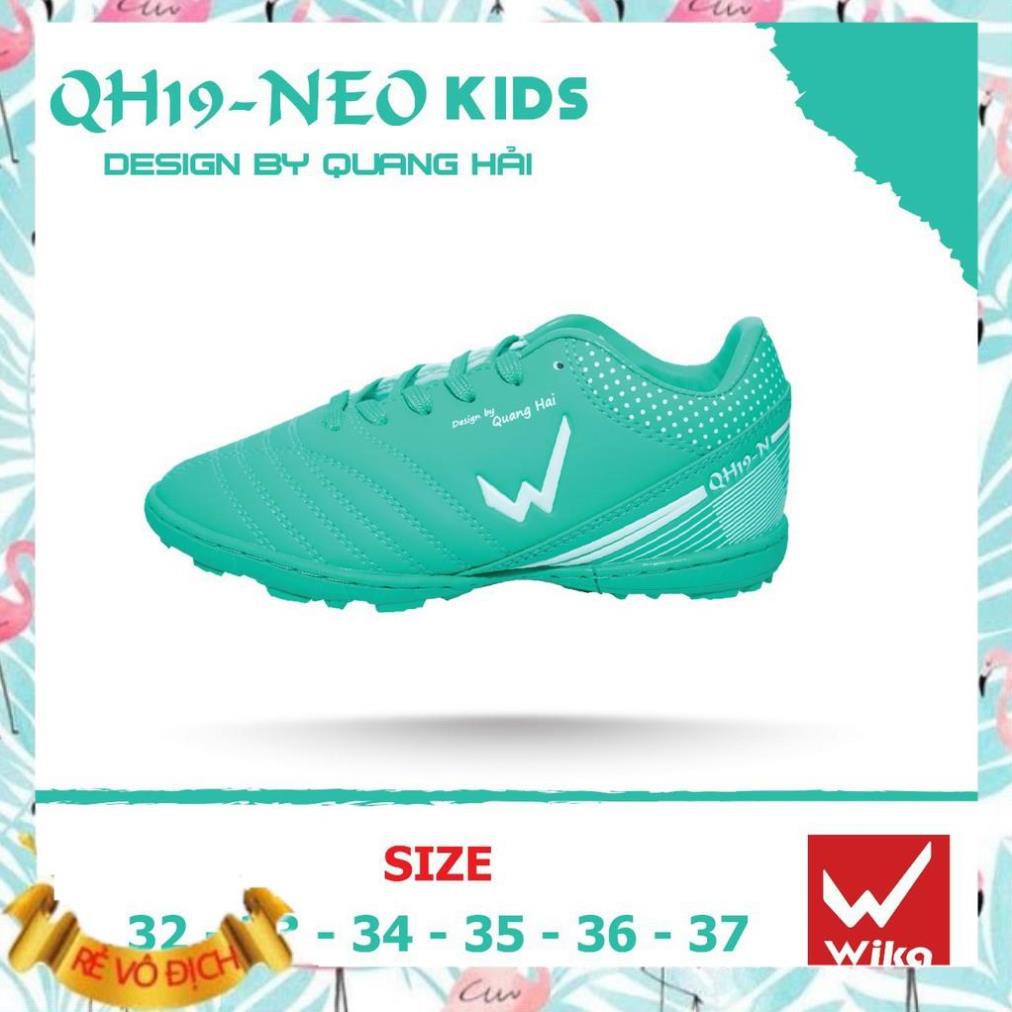 [Shop Bán Lỗ Xin Đánh Giá 5 ⭐] Giày bóng đá trẻ em wika KID QH19-NEO,giày đá bóng trẻ em hàng chính hãng khâu full đế tặ