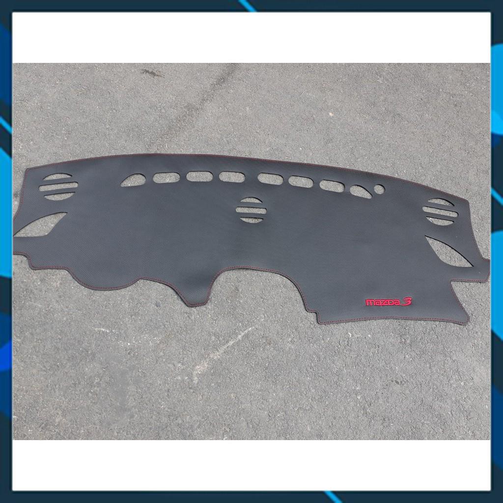 Thảm taplo da carbon cao cấp cho xe mazda 3 2015 đến 2021