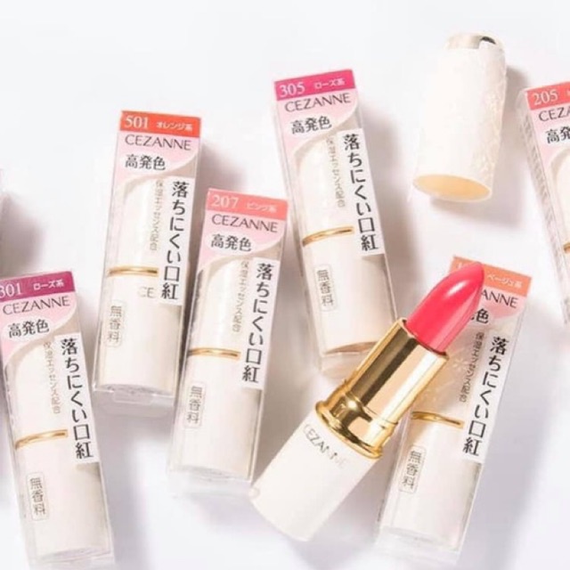 [Mới 2021] Son lì Cezanne Lasting Lip Color Nhật Bản 501 - 407 - 105 - 504 - 402 - 406