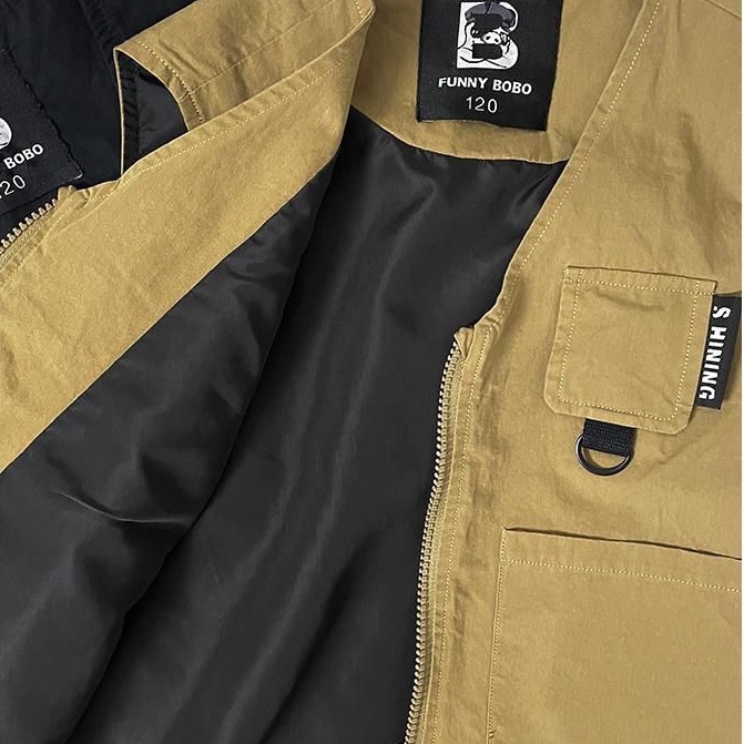 Áo Khoác Ghi Lê Thời Trang Xuân Thu Cho Bé Trai