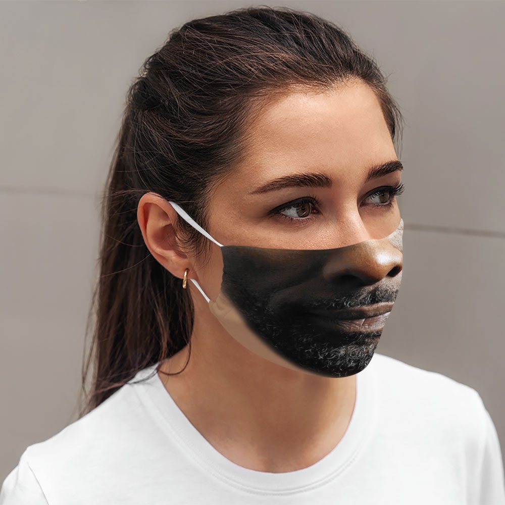 Khẩu trang hài hước 3d vui nhộn lè lưỡi bựa chế đàn ông 24 CARTWELL thoáng khí dễ thở chống giọt bắn vải cotton 100% phò