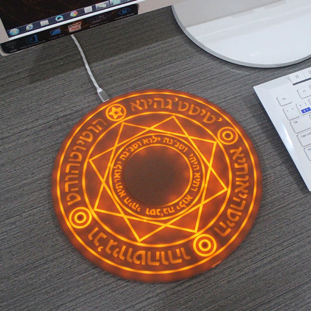 Glowing Magic Array Qi Wireless Charger Cartoon Charging Pad