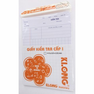 Giấy Kiểm Tra Cấp I KLong 4 Ôly (2,5 x 2,5)mm (15 tờ) - Ms: 011