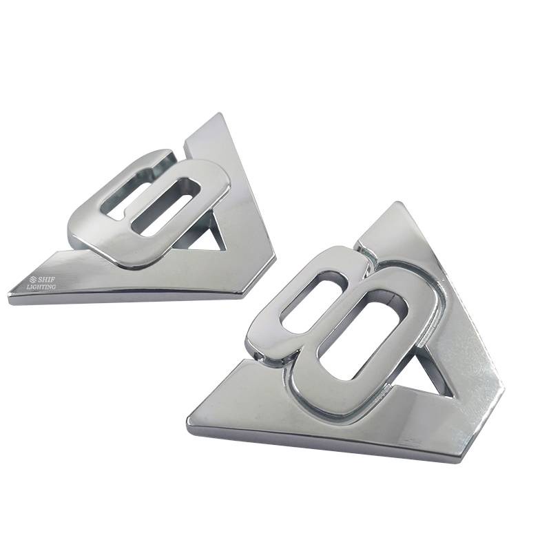 Miếng Dán Trang Trí Xe Hơi Bằng Kim Loại 1 X V6 V8 V6 V8