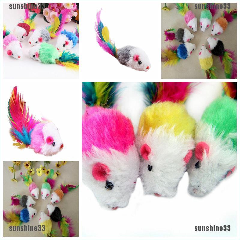 Đồ chơi chuột giả nhiều màu dễ thương cho mèo