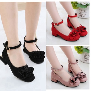 Giày cao gót đính hoa cho bé gái từ 6-16 tuổi Size 31-37