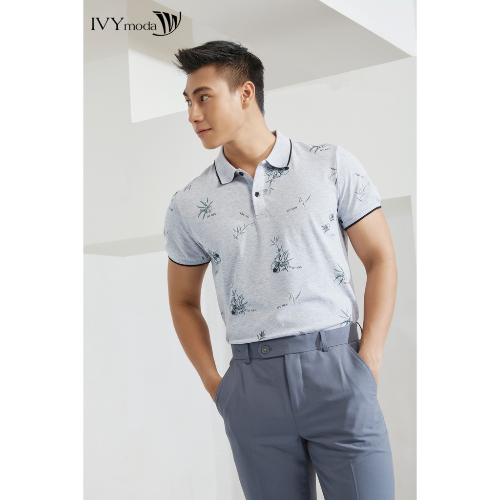  Áo Polo nam cổ bo in họa tiết IVY moda MS 57E2944 | BigBuy360 - bigbuy360.vn