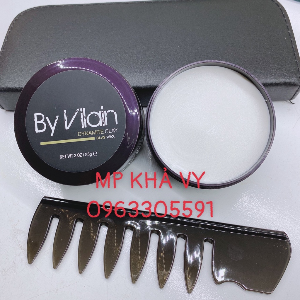 Combo Sáp Vuốt tóc Nam By Vilain Dynamite Clay 85g + lược tạo kiểu