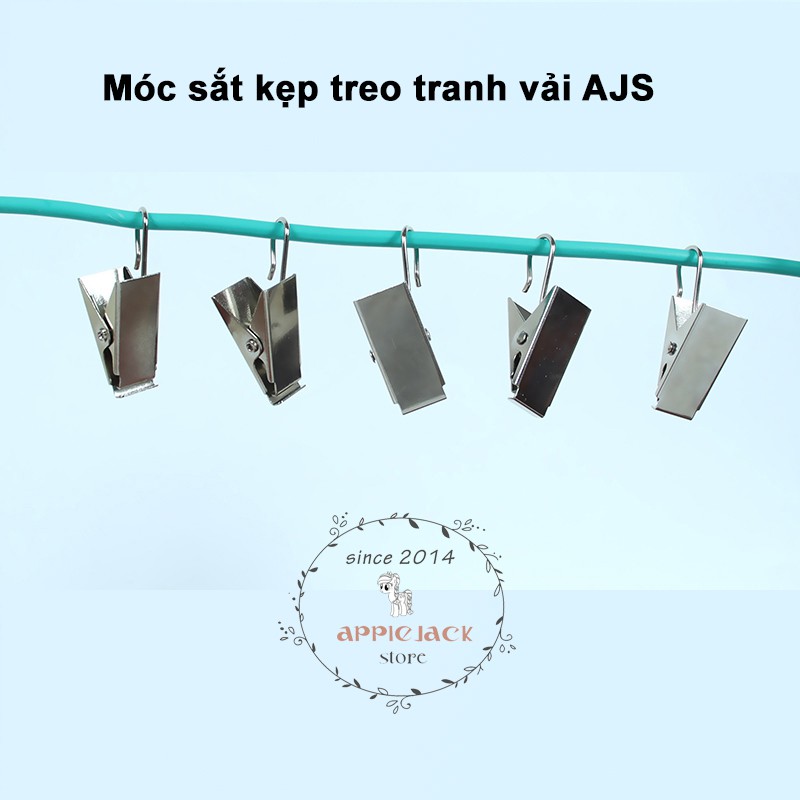 [SIÊU RẺ - CÓ SẴN] Móc sắt kẹp treo tranh vải, móc treo rèm