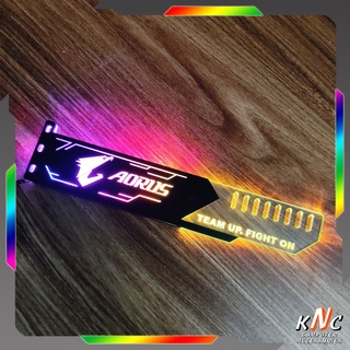 Mua Giá Đỡ VGA Họa Tiết Hình Aorus Led RGB Đồng Bộ Hub Coolmoon Hub Sync Mainboard