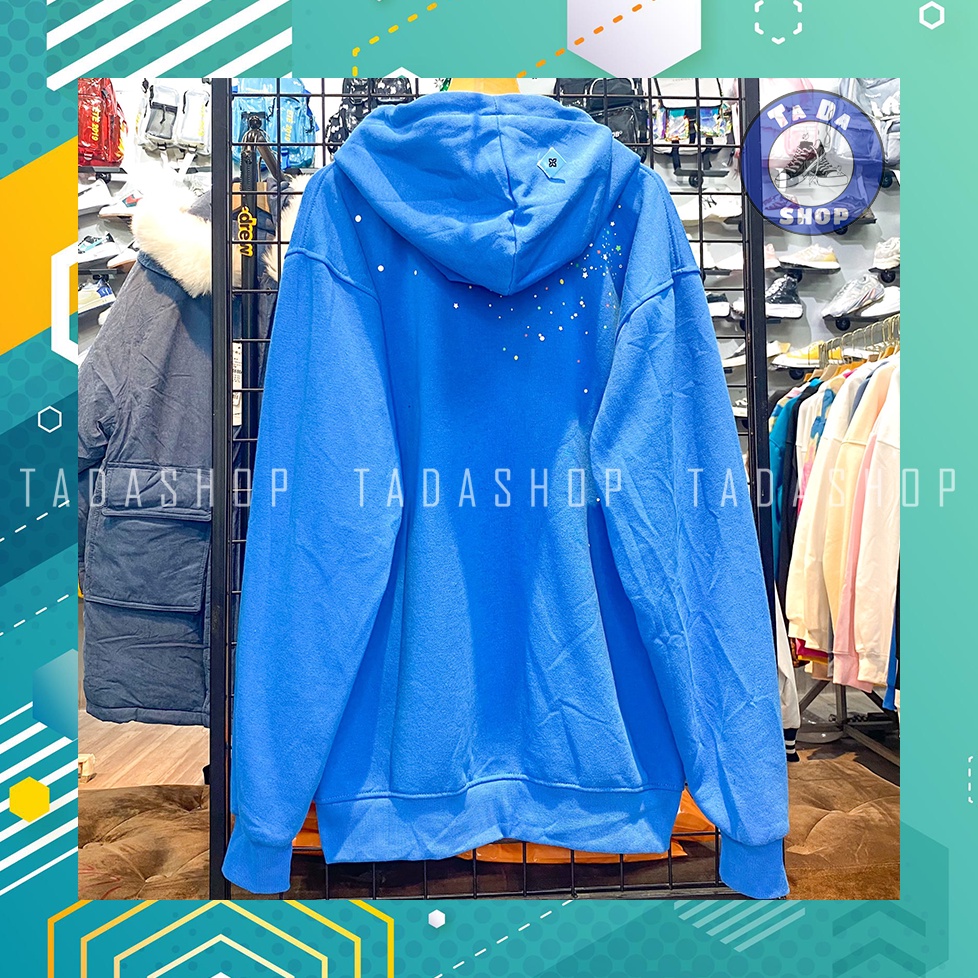 Áo hoodie xanh dương oversize Nam Nữ Levents PIXCEL ảnh thật