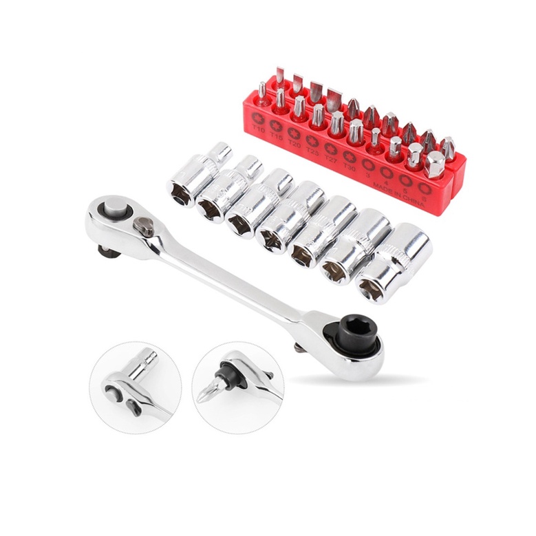 Tua Vít Lục Giác 2 Trong 1 4 Đầu Đa Năng Tiện Dụng