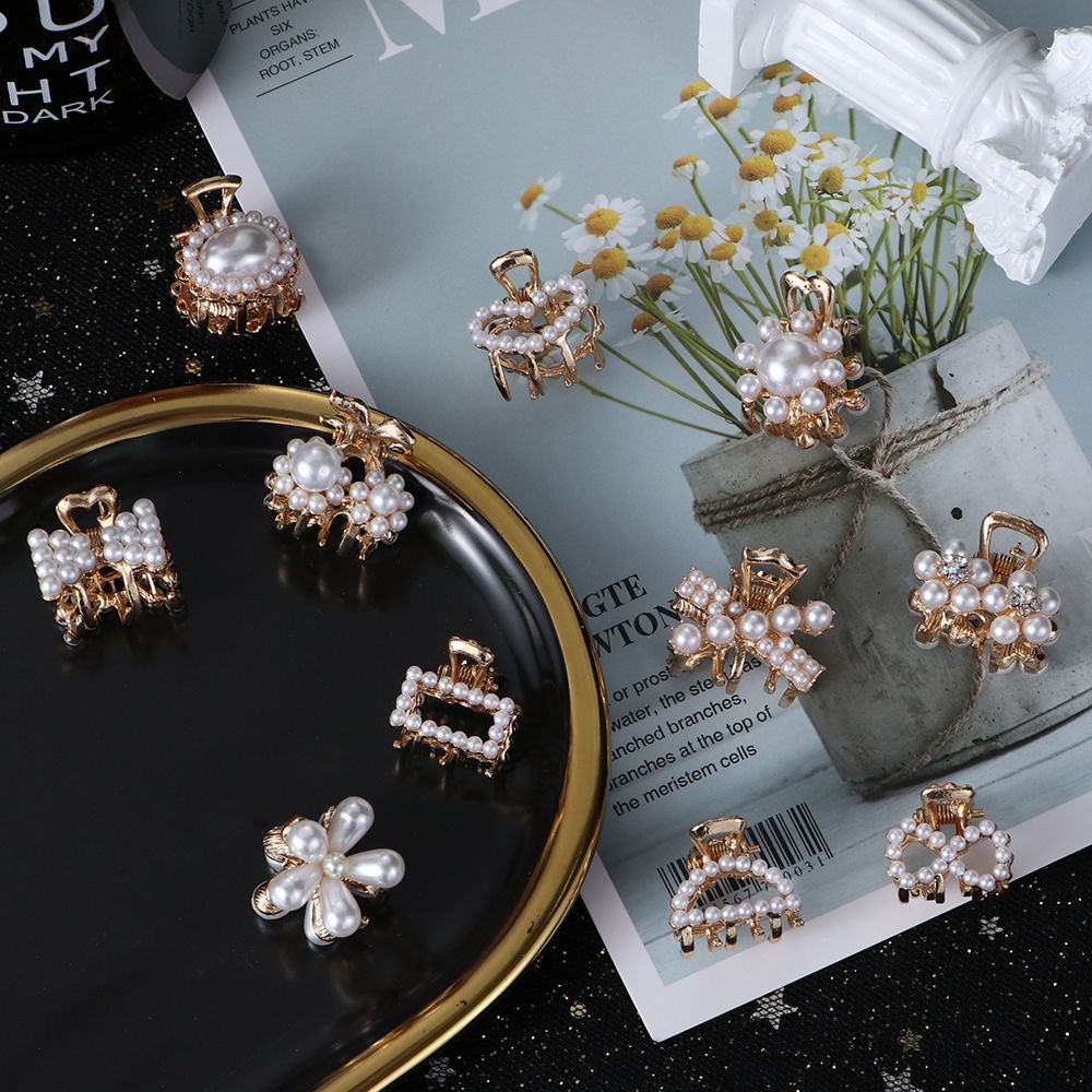 Kẹp tóc mini đính ngọc trai thời trang thanh lịch cho nữ